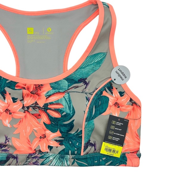 Xersion Women's Floral Medium Support Sports Bra Size XL - Picture 3 of 4